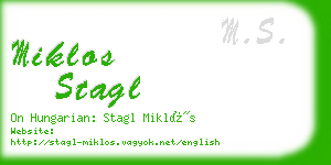 miklos stagl business card